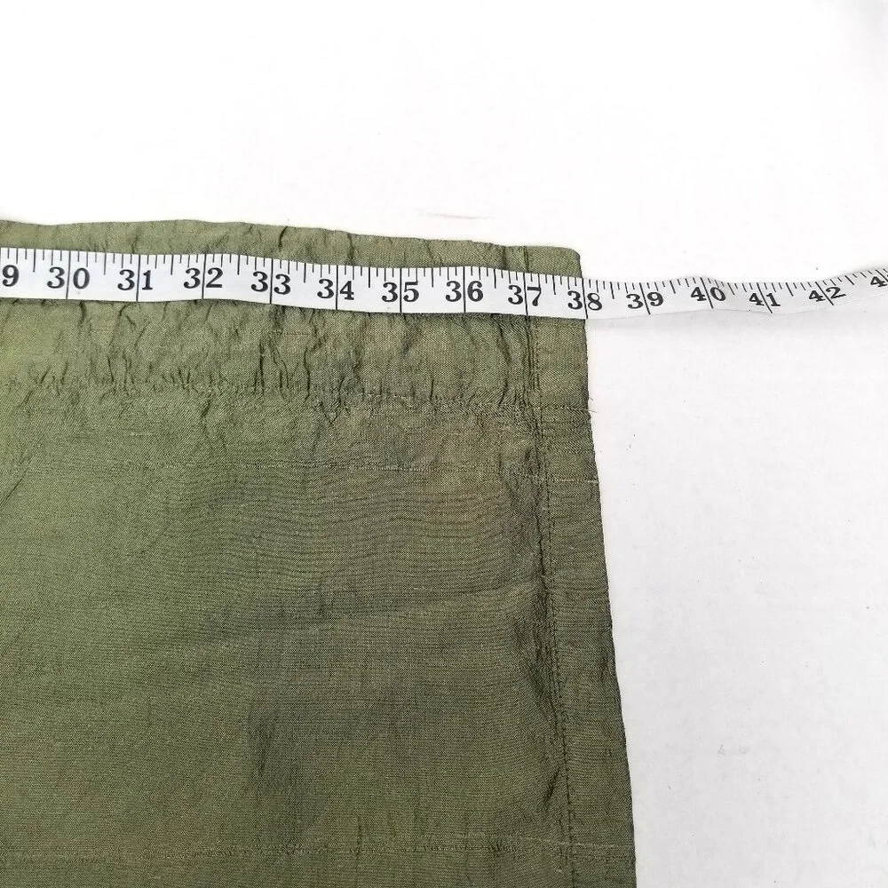 Silk Blend Window Valances Set of 4 Sage Green Beaded Fringe 38x18